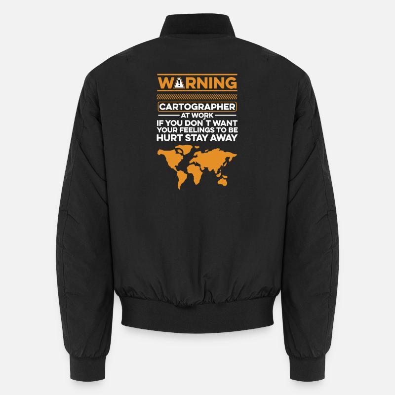 Conception cartographique Bomber unisexe