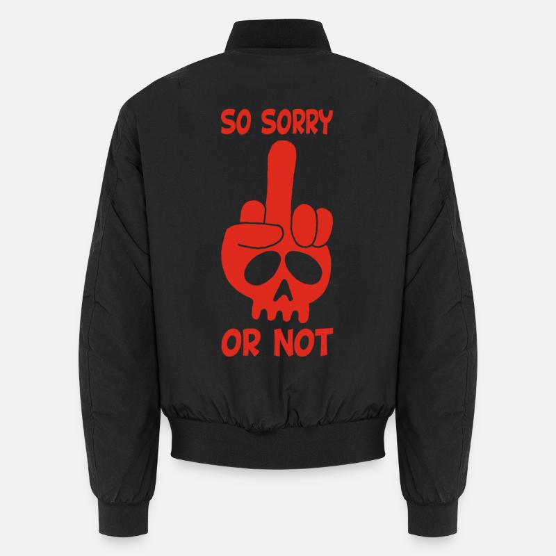 Unhöflicher roter Schädel Unisex Bomberjacke