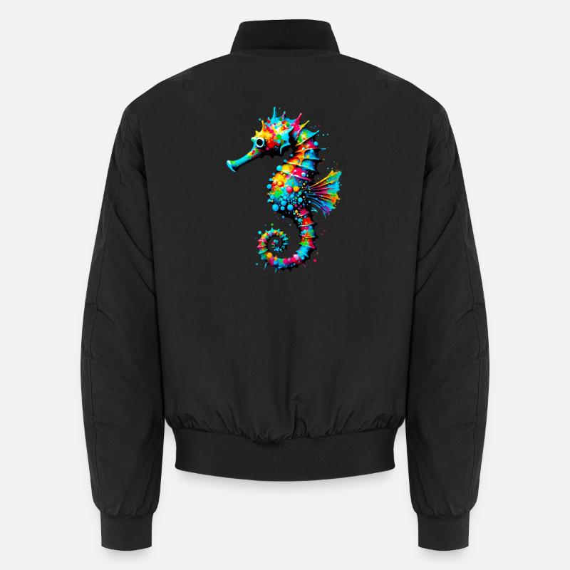 Seepferdchen - Unisex Bomberjacke - Schwarz