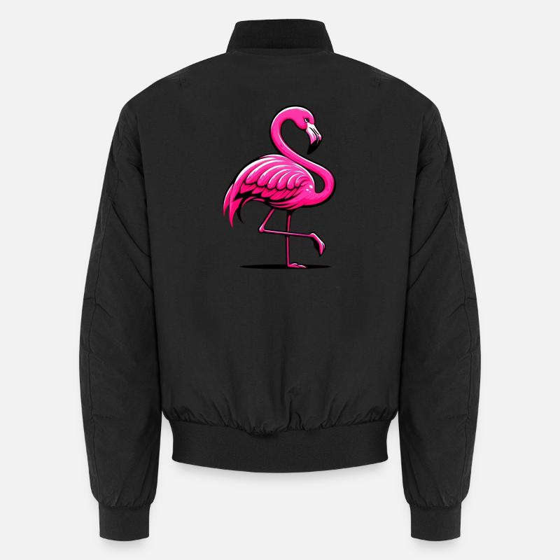Flamingo - Unisex Bomberjacke - Schwarz