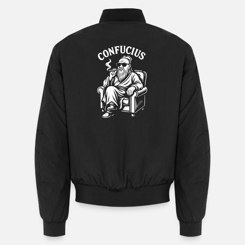 Konfuzius Lounge Bart Zigarre Unisex Bomberjacke