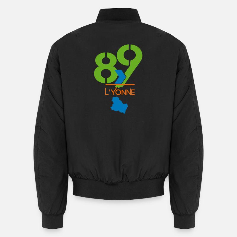 Logo 89 L'Yonne  - Bomber unisexe - noir