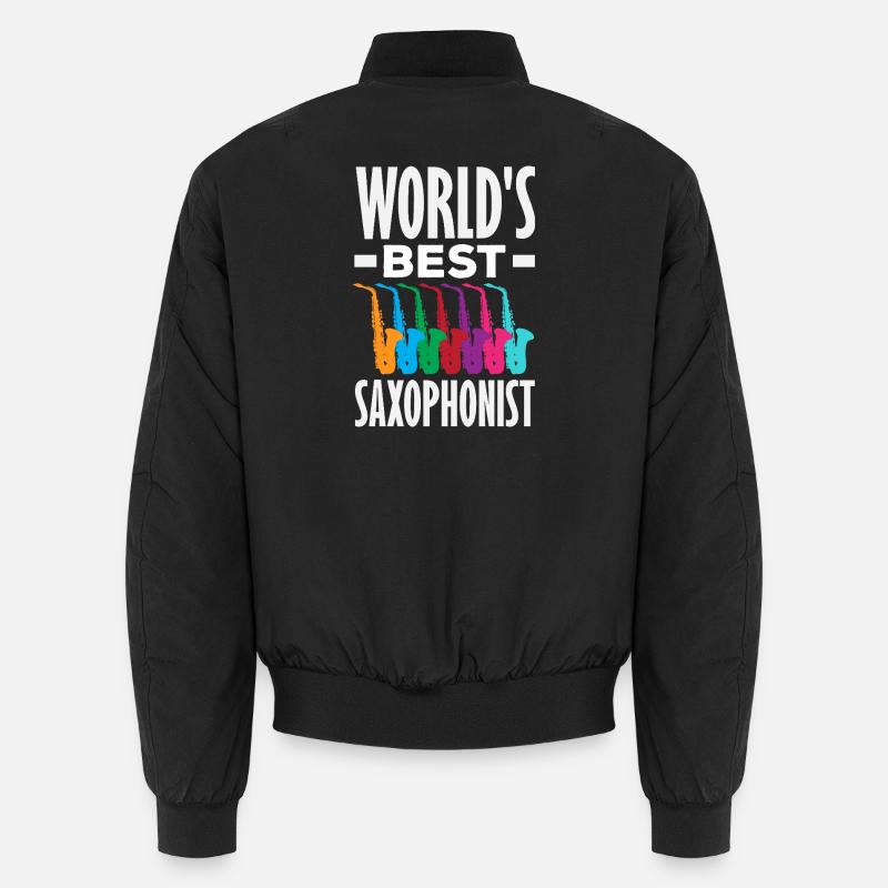 Saxophone - Unisex Bomber Jacket - black