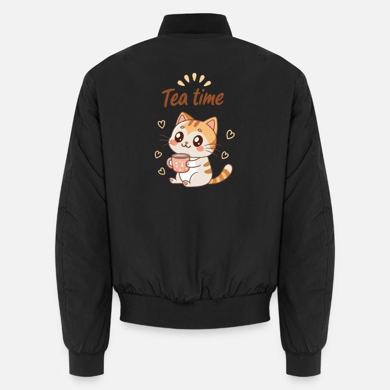 Mignon Chat Tea Time Douceur Cozy Bomber unisexe