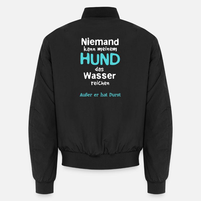 Hund Wasser reichen - Unisex Bomberjacke - Schwarz