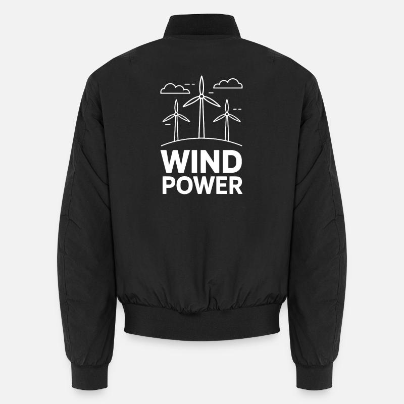  Wind Power Windkraft Erneuerbare Energie Unisex Bomberjacke