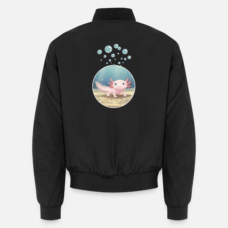 T-shirt design "Axolotl" - Unisex Bomber Jacket - black