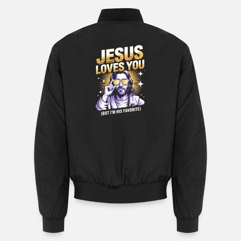 Jesus liebt dich – ich bin sein Liebling Unisex Bomberjacke
