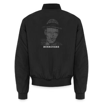 William S. Burroughs - Unisex Bomberjacke - Schwarz - Hinten - AI Model Male 185 light (185cm)