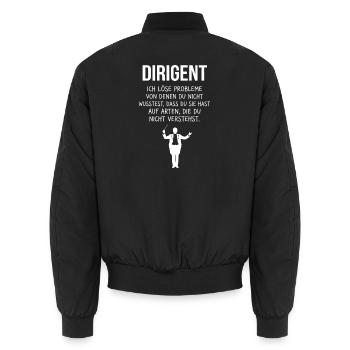 Dirigent Orchester Musiker Lustiger Berufsspruch - Unisex Bomberjacke - Schwarz - Hinten - AI Model Male 185 light (185cm)