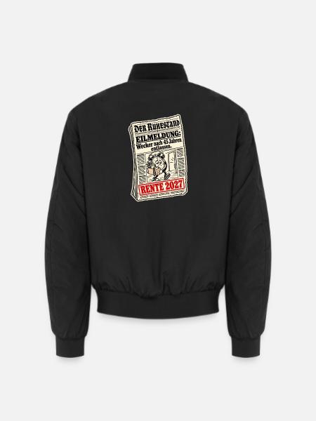 Rente 2027 Wecker entlassen - Unisex Bomberjacke - Schwarz