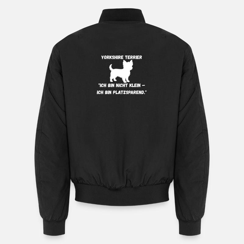 Yorkie white Unisex Bomber Jacket