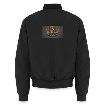 Mechanical Kingdom of Danmark - Unisex Bomberjacke - Schwarz - Hinten - AI Model Male 185 light (185cm)