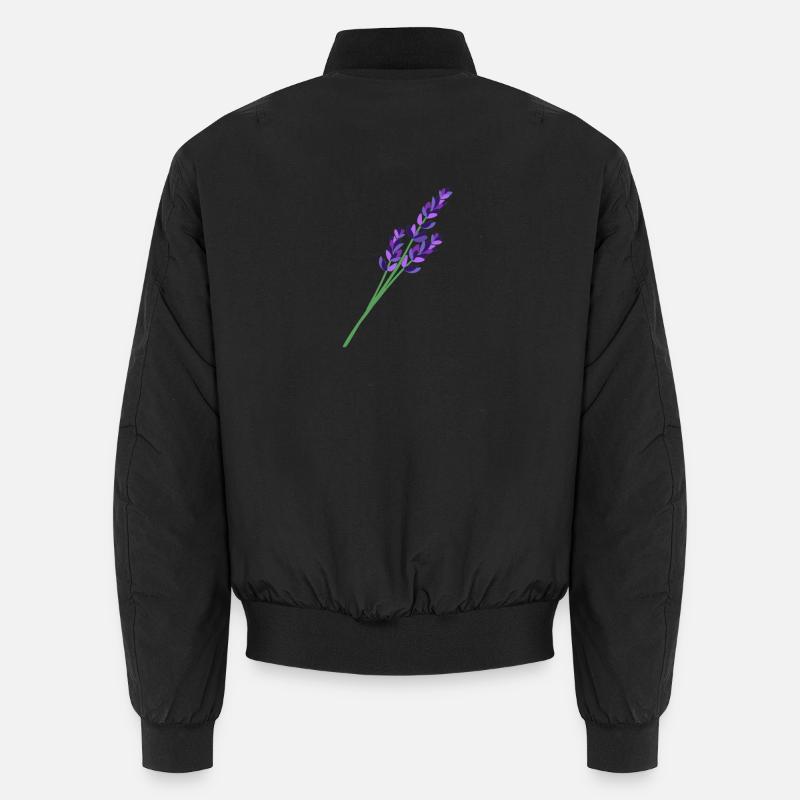 Lavender 1 - Unisex Bomber Jacket - black
