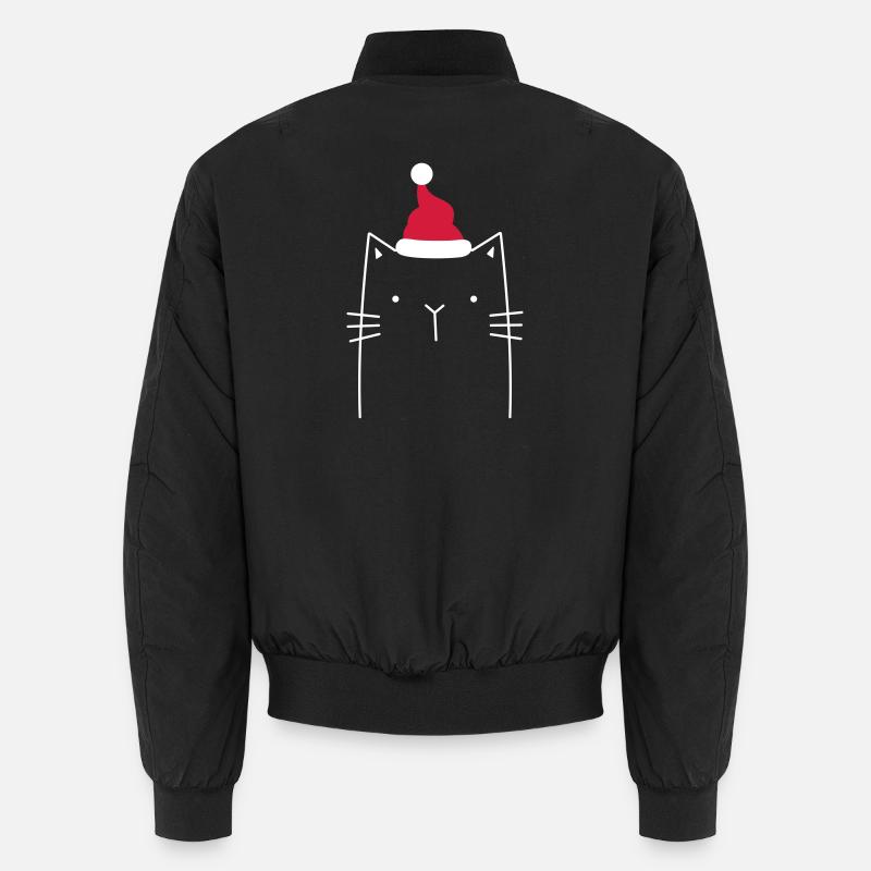 Chat de noël chat de noël drôle drôle Bomber unisexe