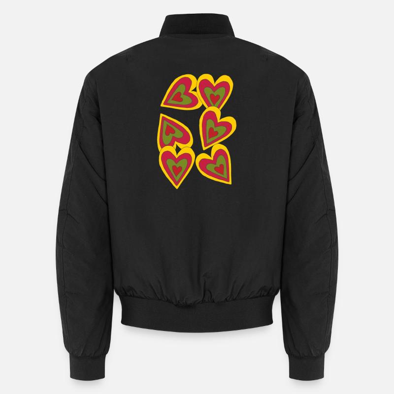 herzen on fire - Unisex Bomberjacke - Schwarz