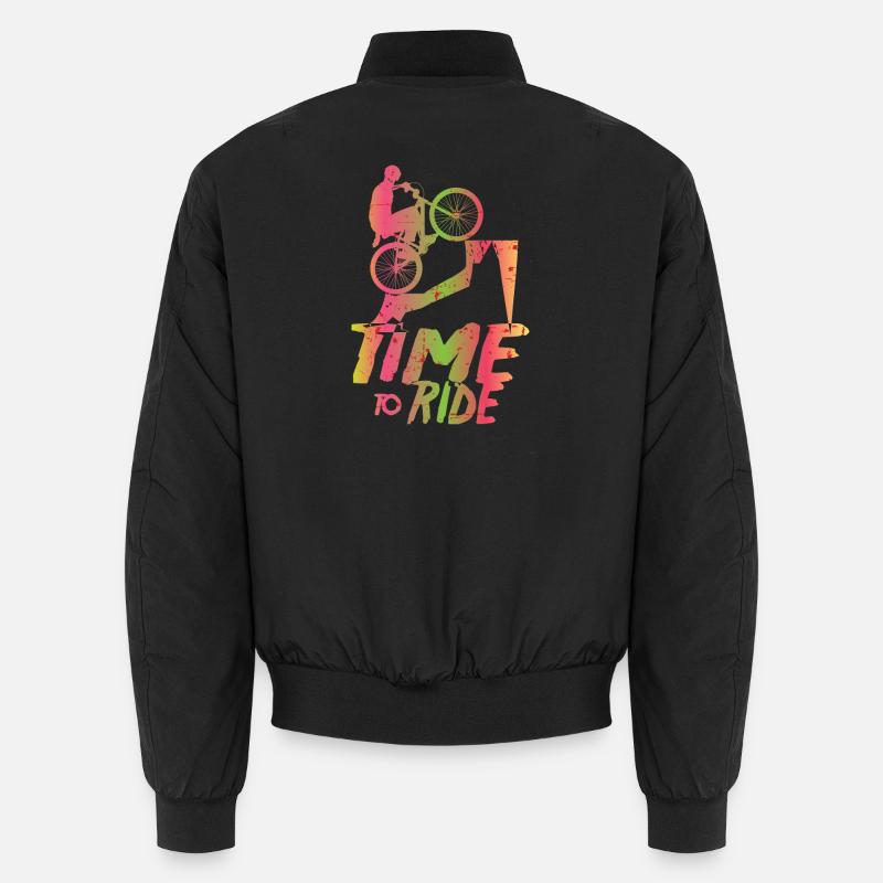 Mountain bikers - Unisex Bomber Jacket - black