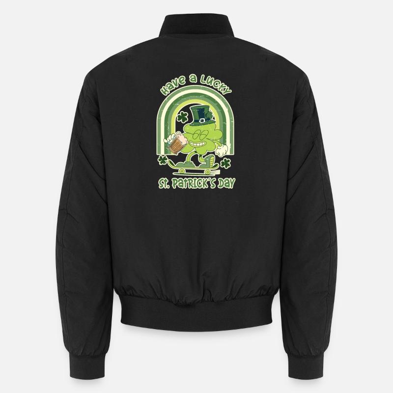 Trèfle patineur de la Saint-Patrick Bomber unisexe