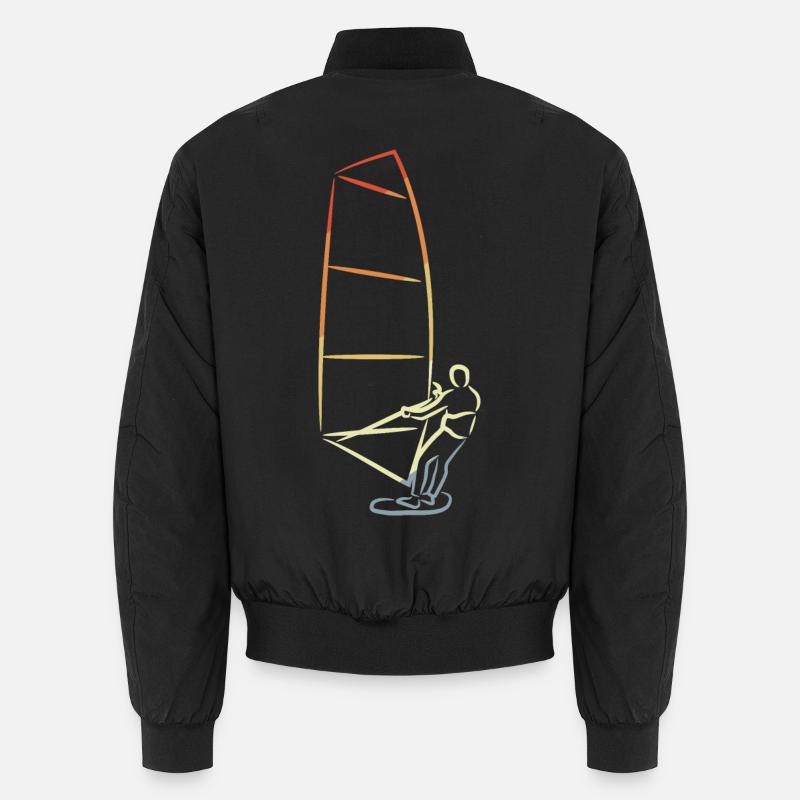 Vintage Windsurfer Unisex Bomberjacke