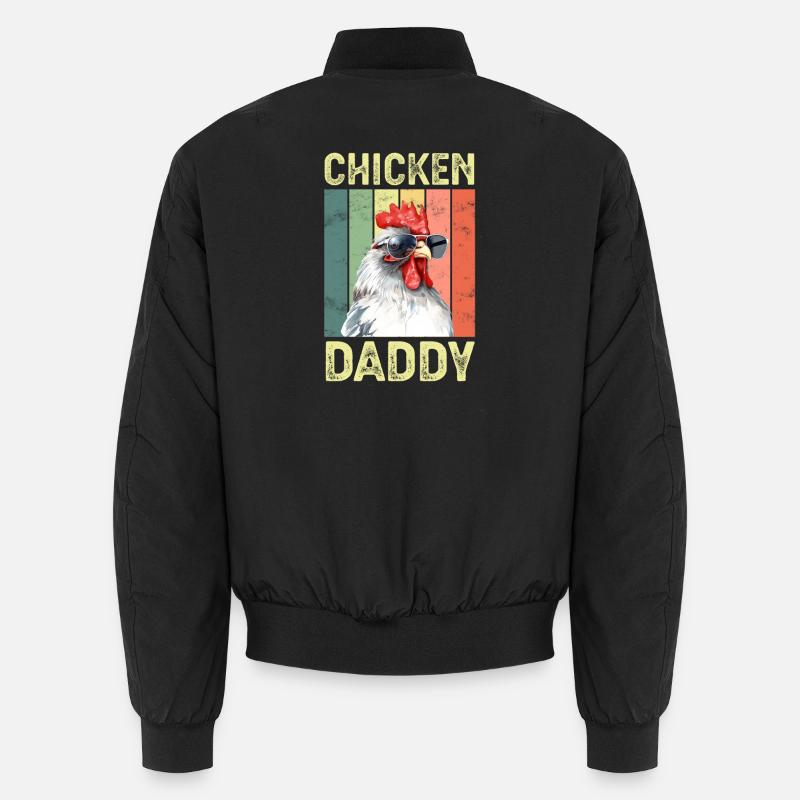 Chicken Chickens - Unisex Bomber Jacket - black