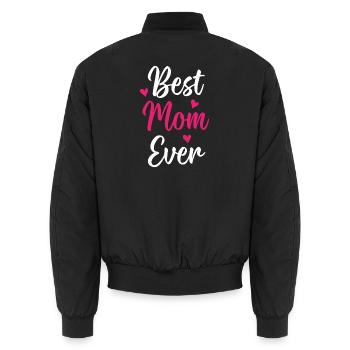 Beste Mutter aller Zeiten - Unisex Bomberjacke - Schwarz - Hinten - AI Model Male 185 light (185cm)