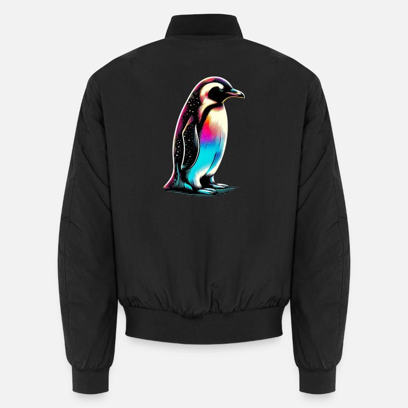 Penguin - Unisex Bomber Jacket - black