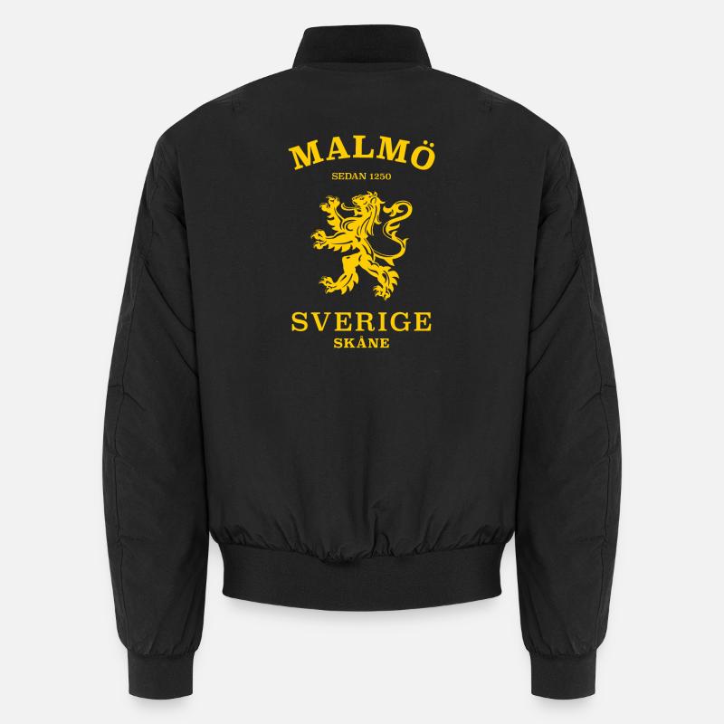 MALMÖ Sverige Sweden - Unisex Bomber Jacket - black