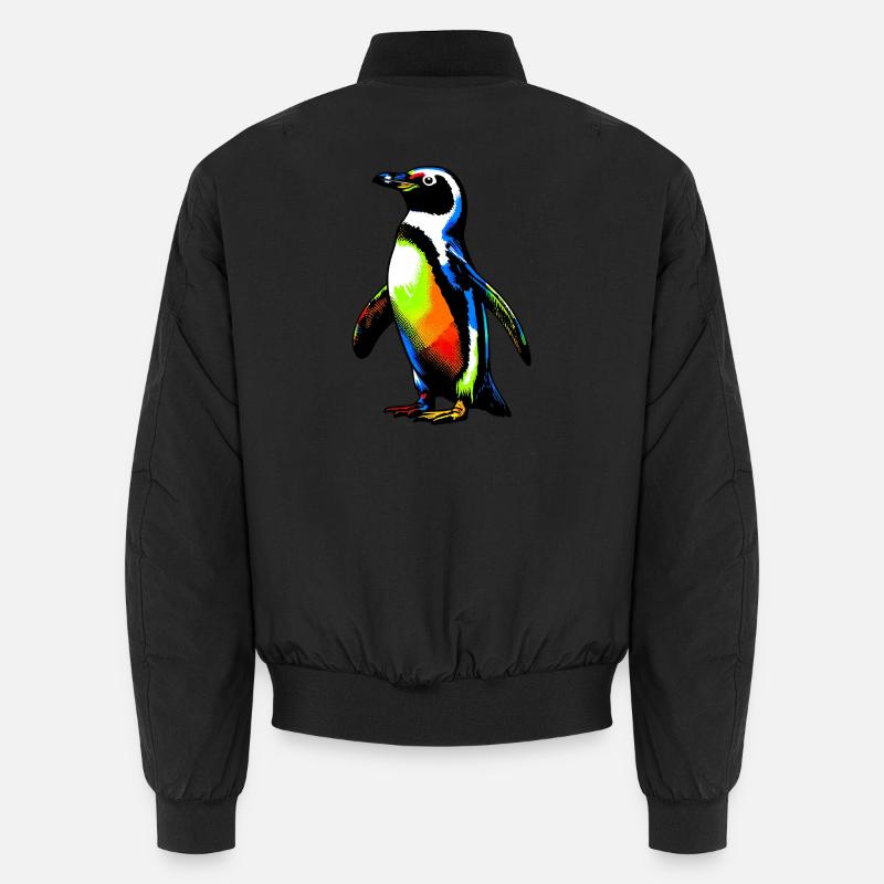 Penguin - Unisex Bomber Jacket - black