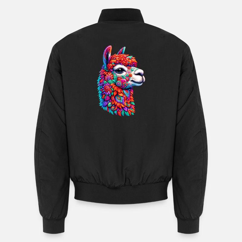 Alpaca - Unisex Bomber Jacket - black