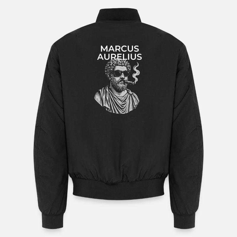 Marcus Aurelius Klassischer Philosoph Porträt Unisex Bomberjacke