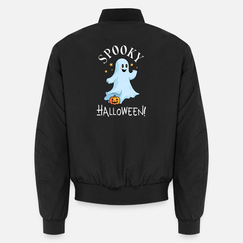Ghost Ghost Spooky Halloween Happy Halloween Unisex Bomber Jacket