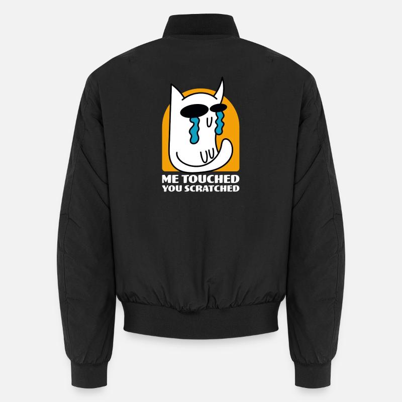 Moi Touché Vous Rayé Drôle De Chat Dessin Animé Bomber unisexe