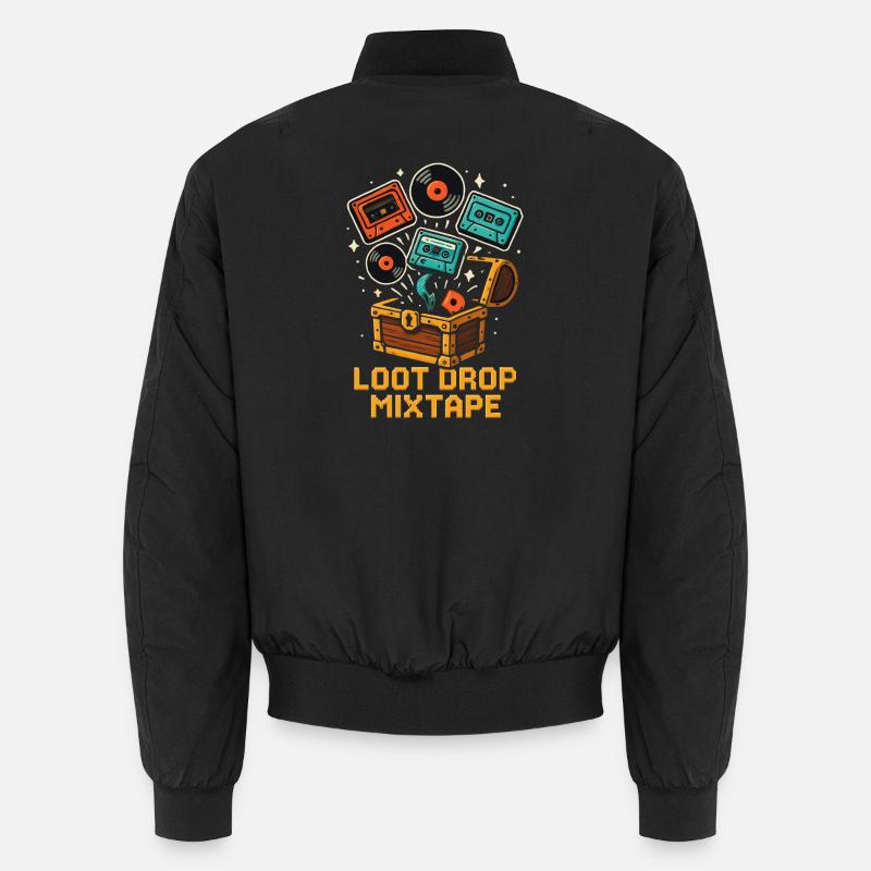LOOT DROP MIXTAPE Retro Gaming K7 Vinyl Unisex Bomberjacke