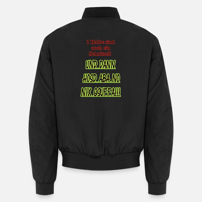 Half Schnitzel Saying Shirt Unisex Bomber Jacket