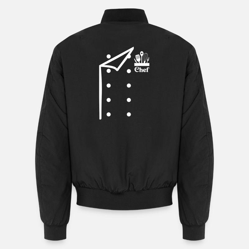 Funny Chef Head Chef Baker Chef Uniform With Tools Unisex Bomber Jacket