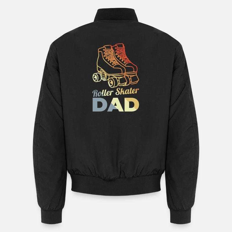 Roller skate dad - Unisex Bomber Jacket - black