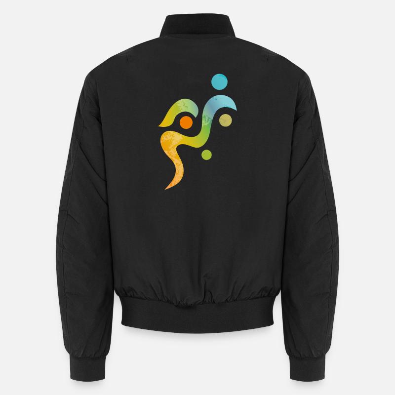 Yoga design_27 - Unisex Bomber Jacket - black