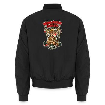 Weihnachtsfeier überlebt Fast - Unisex Bomberjacke - Schwarz - Hinten - AI Model Male 185 light (185cm)