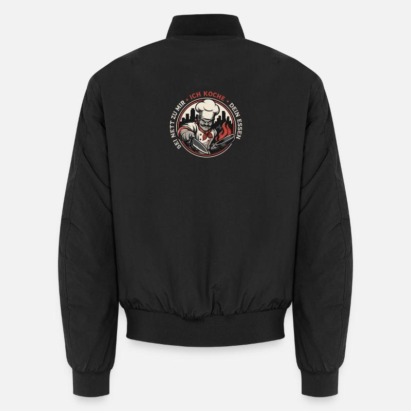 Küchenchef Feuerbadge Retro - Unisex Bomberjacke - Schwarz