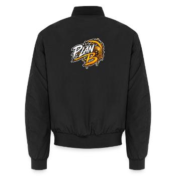 Plan B Bitcoin - Unisex Bomberjacke - Schwarz - Hinten - AI Model Male 185 light (185cm)