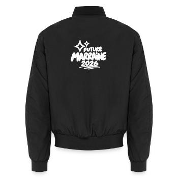 Zukünftiger Patron 2026 - Unisex Bomberjacke - Schwarz - Hinten - AI Model Male 185 light (185cm)
