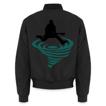 Emblème de la bascule - Bomber unisexe - noir - Dos - AI Model Male 185 light (185cm)