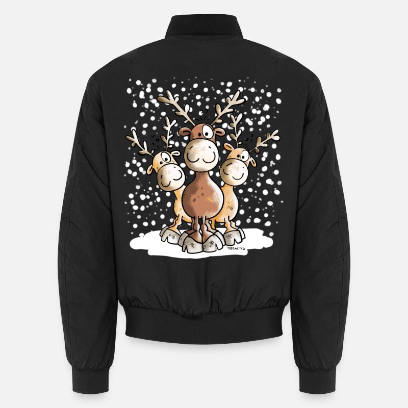 Elks in the snow Unisex Bomber Jacket