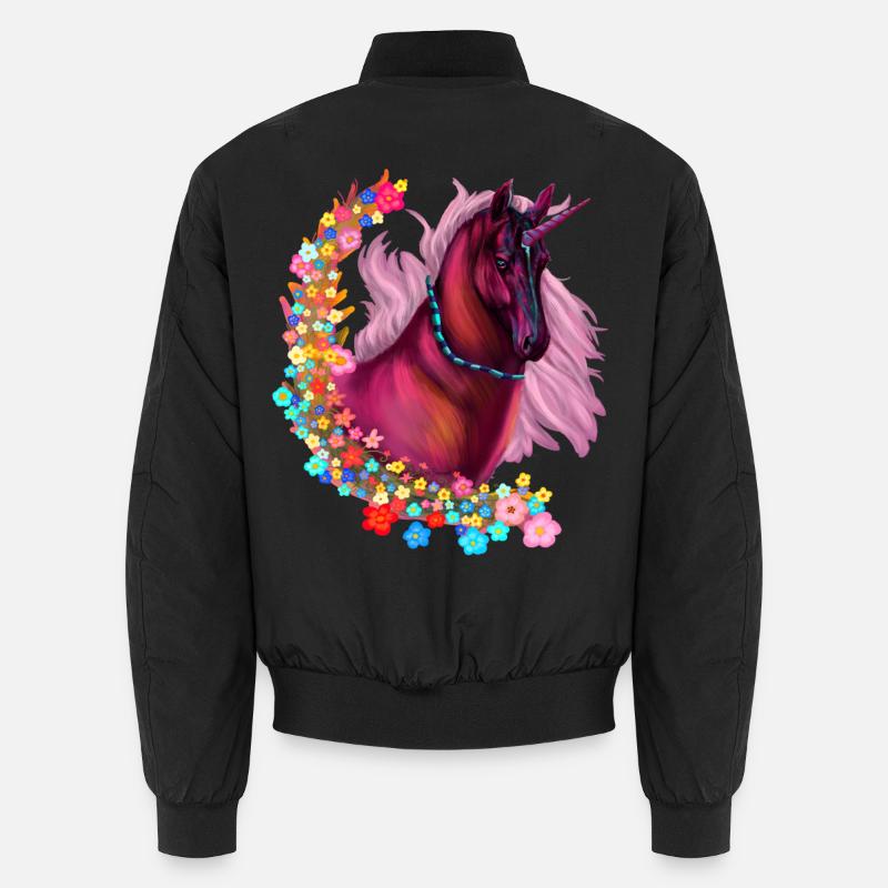Rosa Einhorn Unisex Bomberjacke