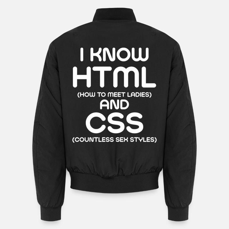 Ich kenne HTML und CSS - Unisex Bomberjacke - Schwarz