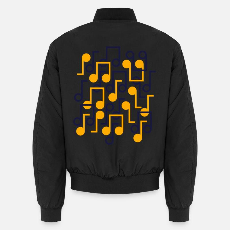 Notes de musique Style rétro motif Bomber unisexe
