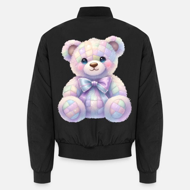 Coquette Glitter Teddy Bear 🧸 Unisex Bomber Jacket