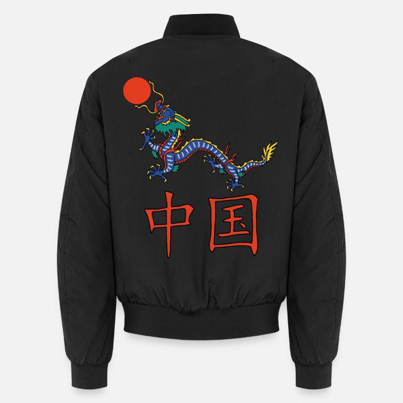 Dragon bleu de Chine Bomber unisexe