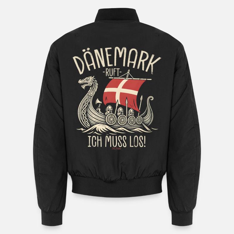 Dänemark ruft ich muss los Spruch Unisex Bomberjacke