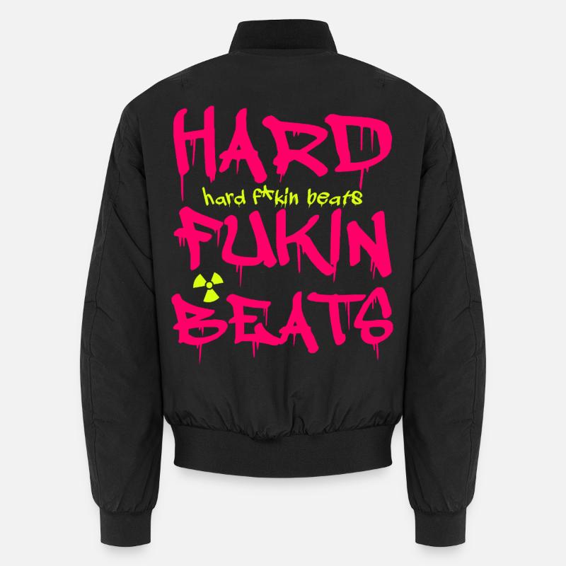 Hard Fukin Beats Graffiti Tee - Unisex Bomberjacke - Schwarz